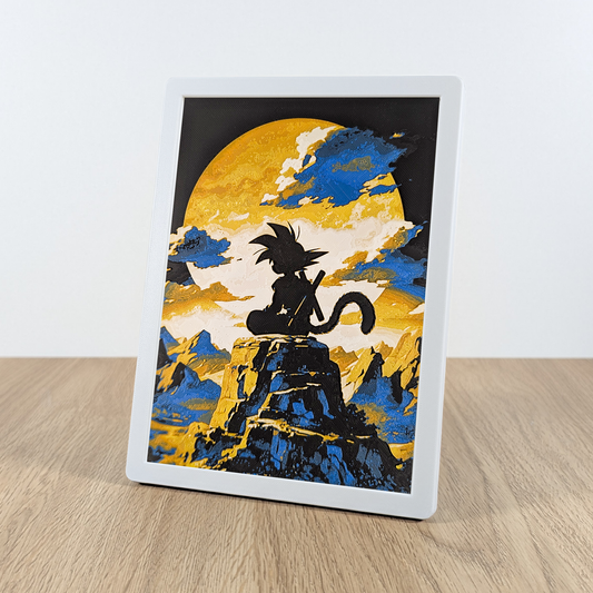 Quadro 3D Goku piccolo