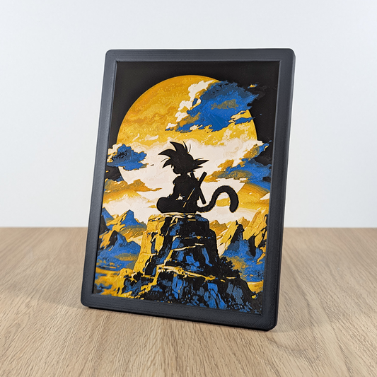 Quadro 3D Goku piccolo